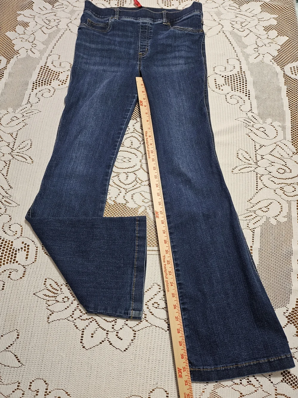 SPANX Dark Blue Flare Jeans Size Large